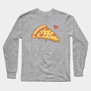 Cute Pizza Love Doodle Long Sleeve T-Shirt